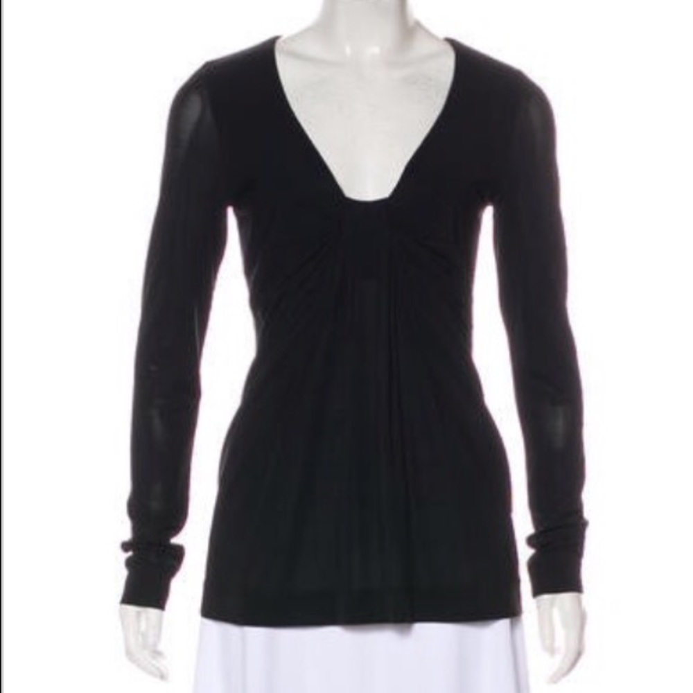 Red Valentino Drape - Accented Long Sleeve Top